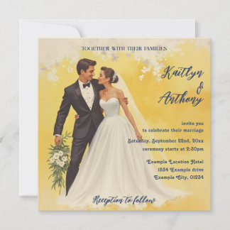 Vintage Wedding Invitation Belle éPoque Style