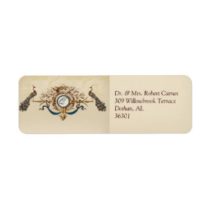 Vintage Wedding Invitation Return Address Labels