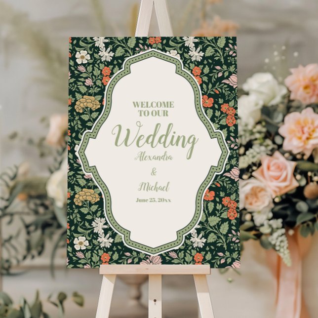 Vintage Wedding Invitation William Morris Foam Board (Creator Uploaded)