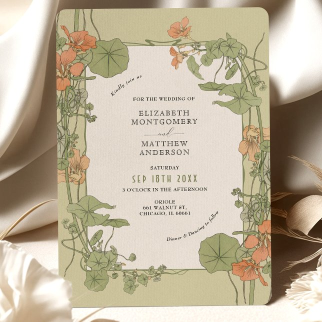 Vintage Wedding Invitations Art Nouveau by Foord (Creator Uploaded)
