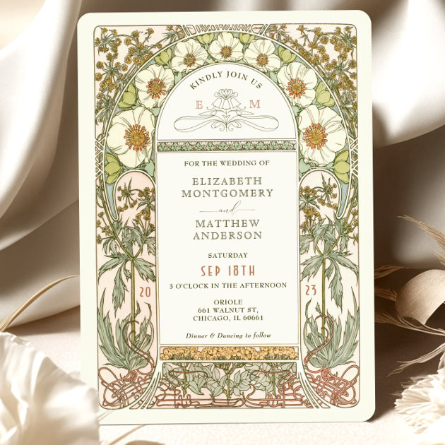 Vintage 2025 wedding invitations