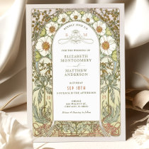Vintage Wedding Invitations Art Nouveau by Mucha