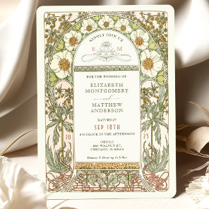 Vintage Wedding Invitations Art Nouveau by Mucha