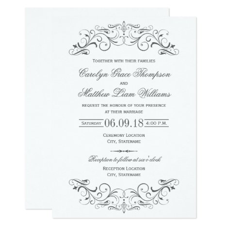 Vintage Wedding Invitations | Elegant Flourish