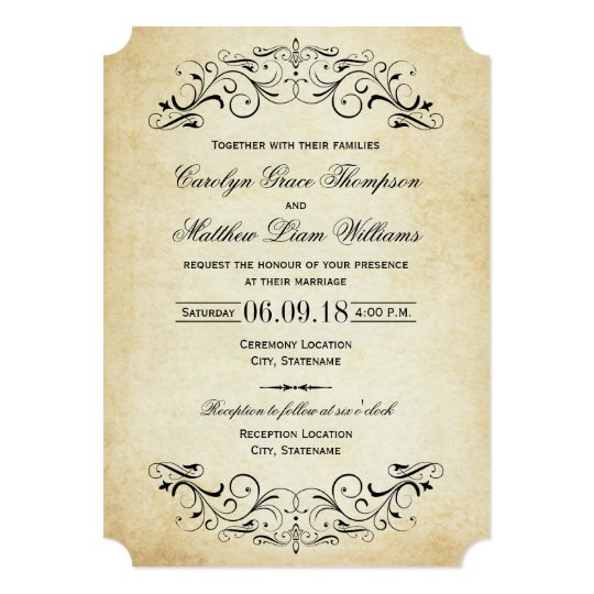 Vintage Engagement Invitations 1