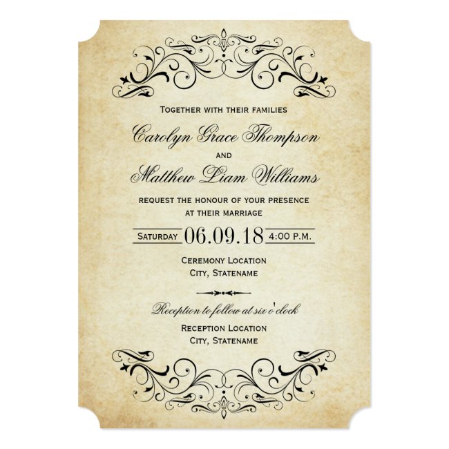 Vintage Wedding Invitations | Elegant Flourish
