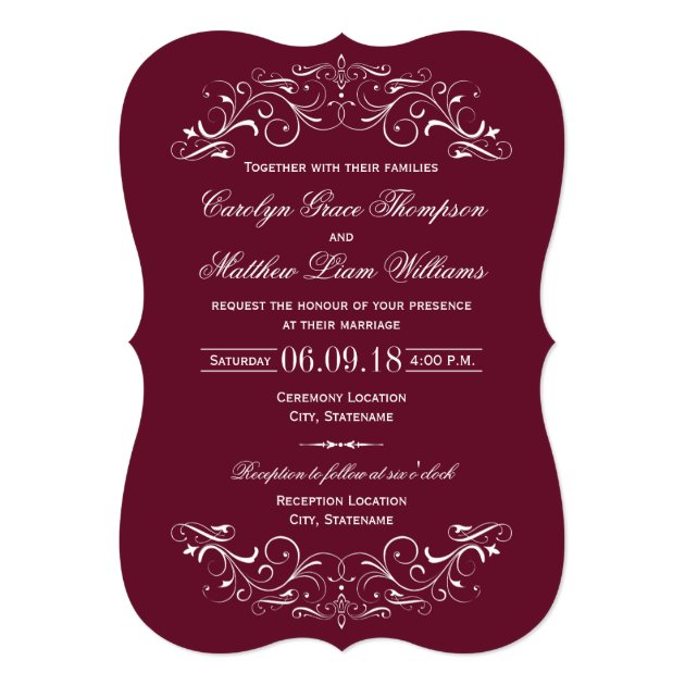 Vintage Wedding Invitations | Elegant Flourish