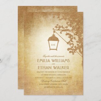 Vintage Wedding Invitations Rustic Country Fall by superdazzle at Zazzle