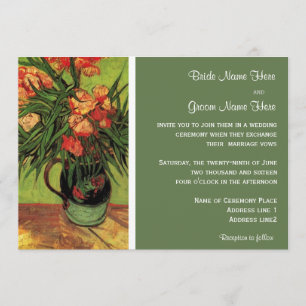 Vintage wedding invitations, Vincent van Gogh Invitation