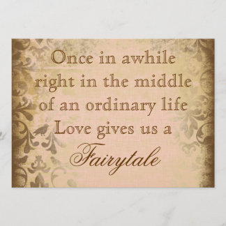 Vintage Wedding Invitations with Love Quote