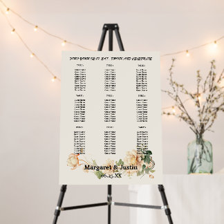 Vintage Wedding Lotus Flower Foam Board