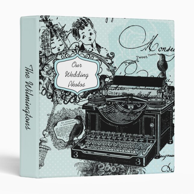 Vintage Wedding Love Letters Photo Binder (Front/Spine)