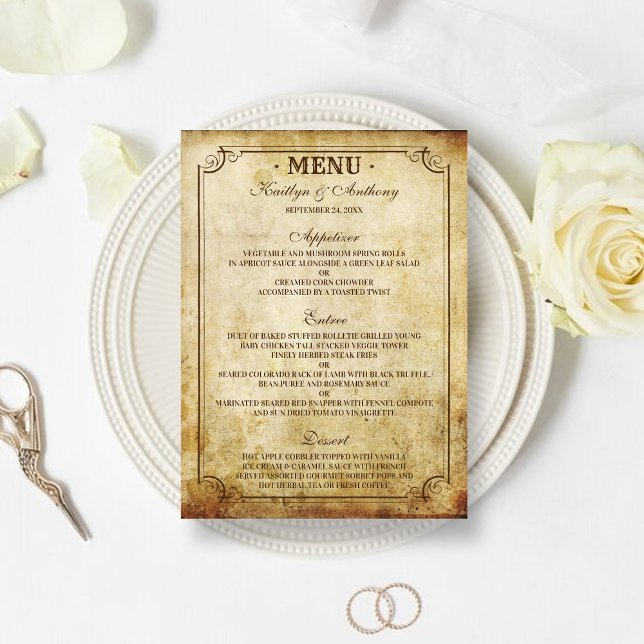 Vintage Wedding Menu (Creator Uploaded)