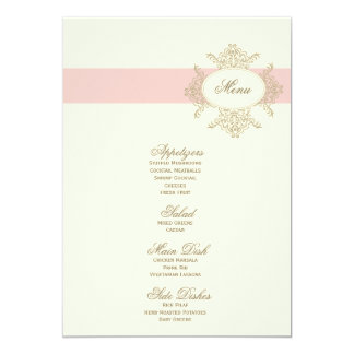 {vintage} wedding menu card