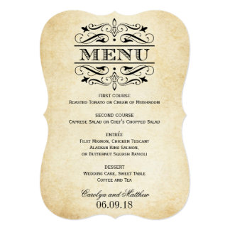 Vintage Wedding Menu Card | Elegant Flourish