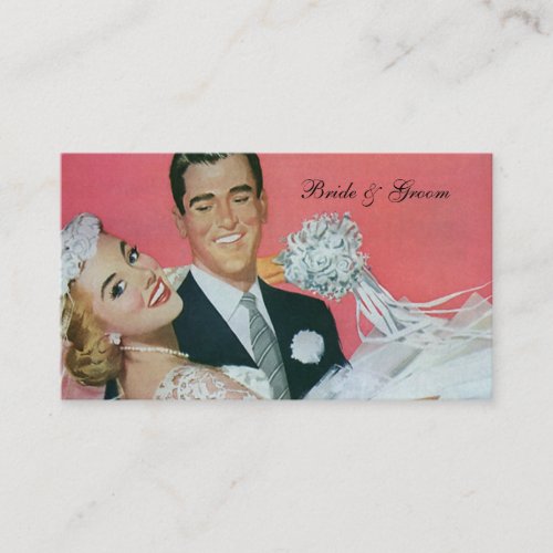 Vintage Wedding, Groom Carrying Bride, Newlyweds Business Card Templates