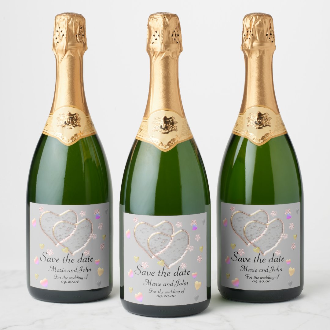 Vintage Wedding ,personalized Champagne Label Zazzle