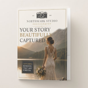 Vintage Wedding Photography Branding Camera Studio Pocket Folder