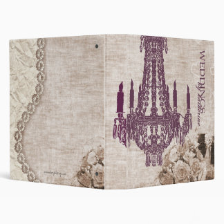 Vintage Wedding Planner Portfolio 3 Ring Binder