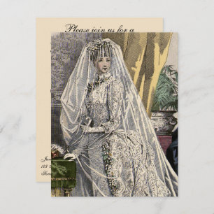 Vintage Wedding Portrait Bridal Shower Invitation