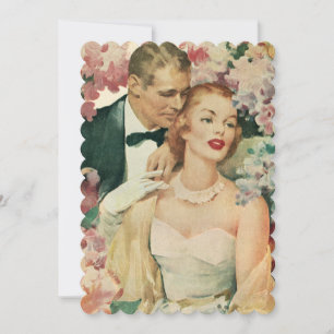 Vintage Wedding Portrait, Bridal Shower Party Invitation