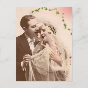 Vintage Wedding Postcard