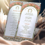 Vintage Wedding Program Art Nouveau by Mucha<br><div class="desc">Introducing the editable Vintage Wedding Program by Alphonse Mucha, now available on Zazzle! This elegant program is the perfect way to guide your guests through your special day. The Vintage Wedding Program features a beautiful Art Nouveau design by the legendary Alphonse Mucha. The design's soft colors and intricate details are...</div>