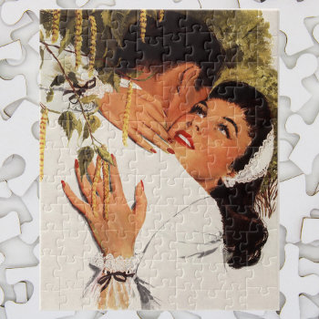 Vintage Wedding Proposal  Love And Romance Jigsaw Puzzle by YesterdayCafe at Zazzle