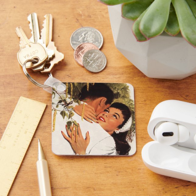 Vintage Wedding Proposal, Love and Romance Keychain (Desk)