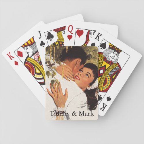 Vintage Wedding Proposal Love and Romance Playing Cards