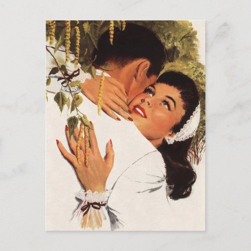 Vintage Wedding Proposal Love and Romance Postcard