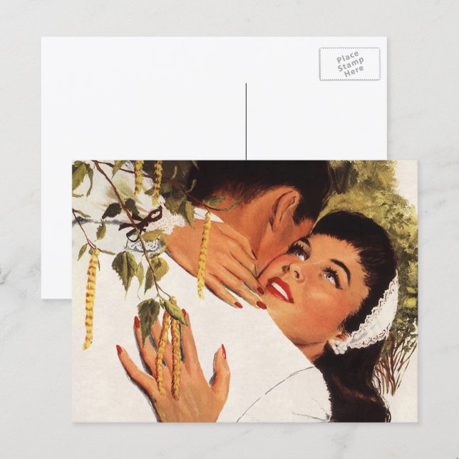 Vintage Wedding Proposal, Love and Romance Postcard (Front/Back)