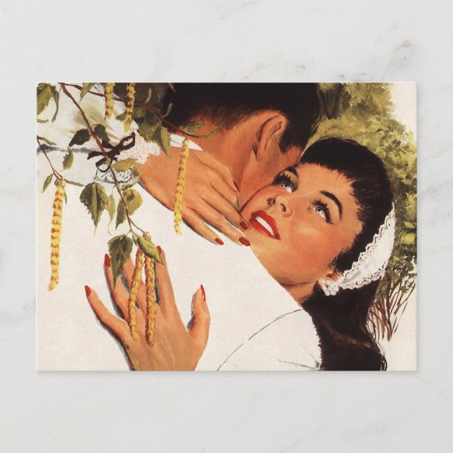 Vintage Wedding Proposal, Love and Romance Postcard (Front)