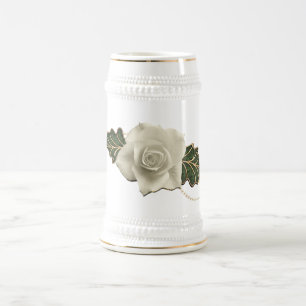 Vintage Wedding Rose Beer Stein