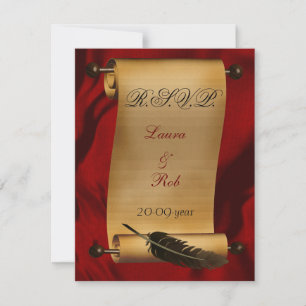vintage wedding  rsvp cards