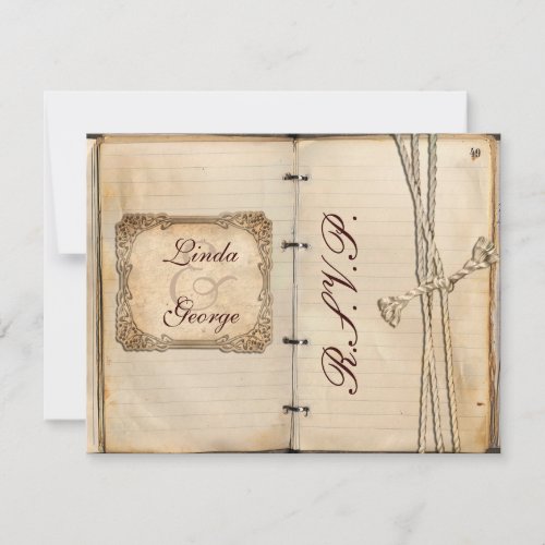 vintage wedding rsvp cards
