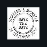Vintage Wedding Rustic Save the Date Stamp<br><div class="desc">Antique Vintage Wedding Style Save the Date Rubber Stamp Perfect for DIY Projects for a Rustic Wedding, that also works Great for a Vintage Travel Theme as a Faux Passport Entry Stamp for a Destination Wedding. All text on the stamp template is customizable and can be used for any type...</div>