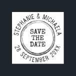 Vintage Wedding Rustic Save the Date Stamp<br><div class="desc">Antique Vintage Wedding Style Save the Date Rubber Stamp Perfect for DIY Projects for a Rustic Wedding, that also works Great for a Vintage Travel Theme as a Faux Passport Entry Stamp for a Destination Wedding. All text on the stamp template is customizable and can be used for any type...</div>