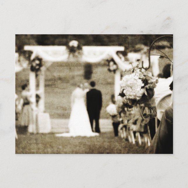 Vintage  Wedding Save The Date Announcement Postcard (Front)