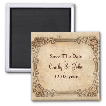 vintage wedding  Save the date magnet