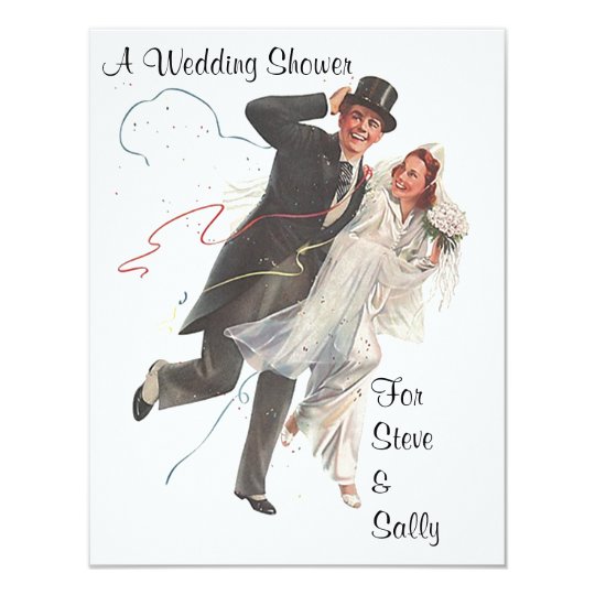 Vintage Wedding Shower Announcement Invitation