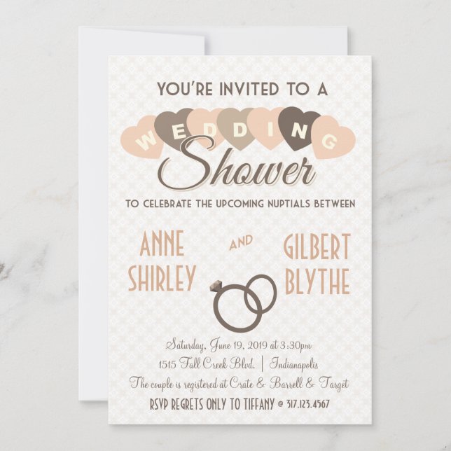 Vintage Wedding Shower Couples Shower Invitation (Front)