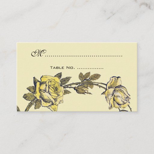 Customizable Vintage Wedding Table Numbers, Antique Rose Wreath Business Card