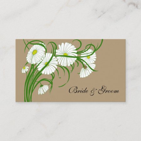 Vintage Wedding Table Numbers Gerber Daisy Flowers Place Card