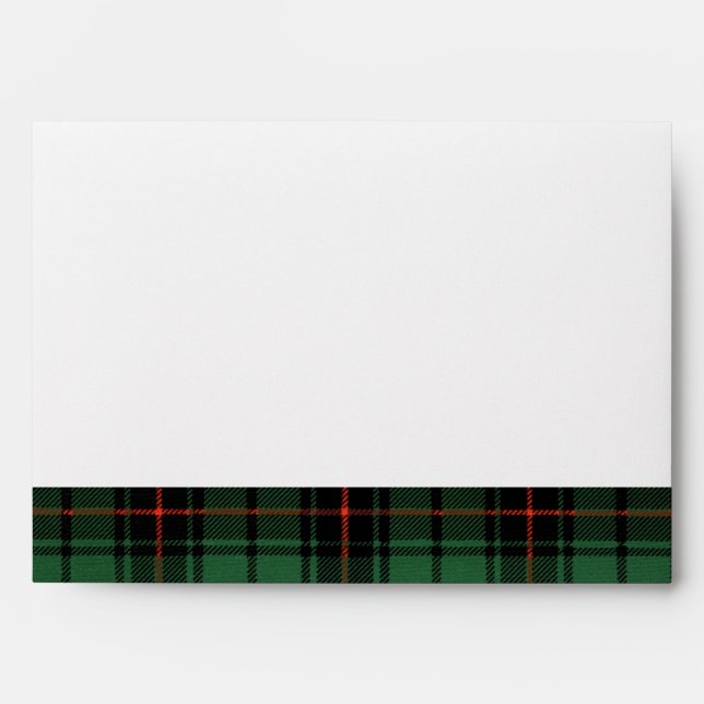 Vintage Wedding, Tartan Davidson Modern Pattern Envelope (Front)