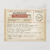 vintage WEDDING telegrams