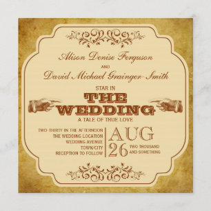 Vintage Wedding Theatre Production Invitation