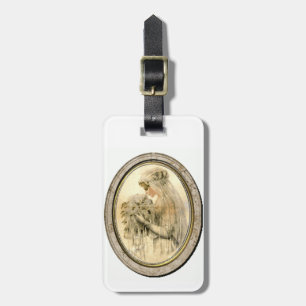 Vintage Wedding Theme Bride Luggage Tag