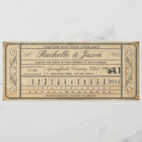 Vintage Wedding Ticket II Punchout