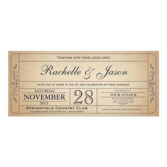 Vintage Ticket Invitation 3